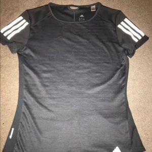 Adidas Climacool Womens Grey Three Stripe Shirt